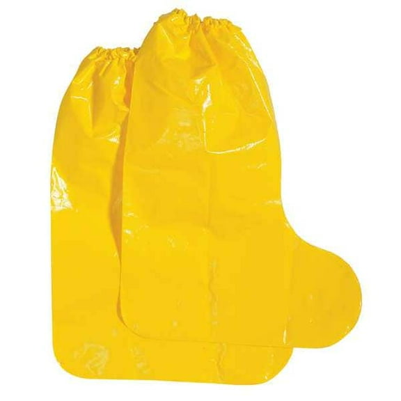 Polyco Boot Covers,Polyolefin,Yellow,L,PK100 49555