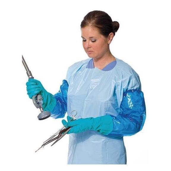 Polyco Disposable Sleeve Gloves,Teal,M,PR 41450