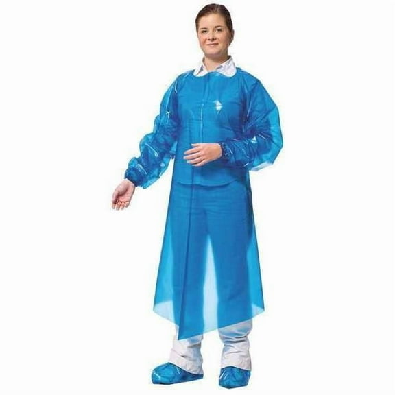 Polyco Gown,XL,Blue,Polyolefin,PK50 42650