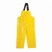 Rain Bib Overall, VR Polyolefin, 31 in Inseam, 34 in to 36 in Waist, 8 mil Thickness, Yellow, L