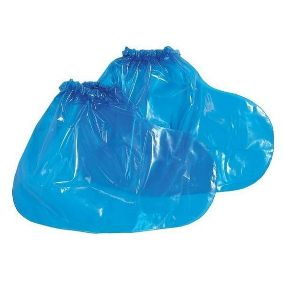 Disposable Shoe Covers, Polyolefin, Blue, Slip Resistant Sole: Yes ,Regular