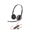 thumbnail image 1 of Polycom Plantronics Blackwire 3220 On-Ear Mono Headset, Black, 1 of 7