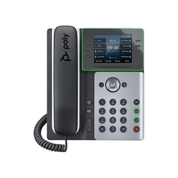 Poly Edge E350 Corded Conference Telephone Silver/Black (2200-87010-025)