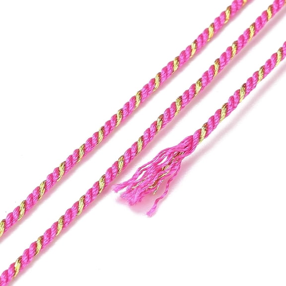 Polycotton 1 roll 1 Roll 27.34 Yards(25m) 1.2mm Polycotton Filigree Cord Bead Thread Rope with Plastic Reel Stringing Materials for DIY Bracelets Necklace Jewelry Making and Crafts
