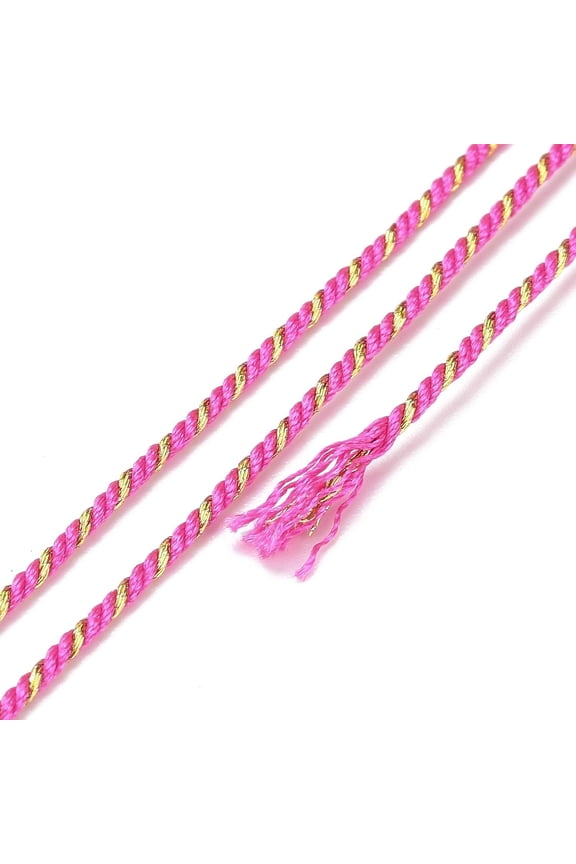 Polycotton 1 roll 1 Roll 27.34 Yards(25m) 1.2mm Polycotton Filigree Cord Bead Thread Rope with Plastic Reel Stringing Materials for DIY Bracelets Necklace Jewelry Making and Crafts