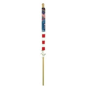 Annin Flagmakers Polycotton Banner Style American Flag with 5 Wood Pole and Bracket Set by Annin, 2.5 x 4