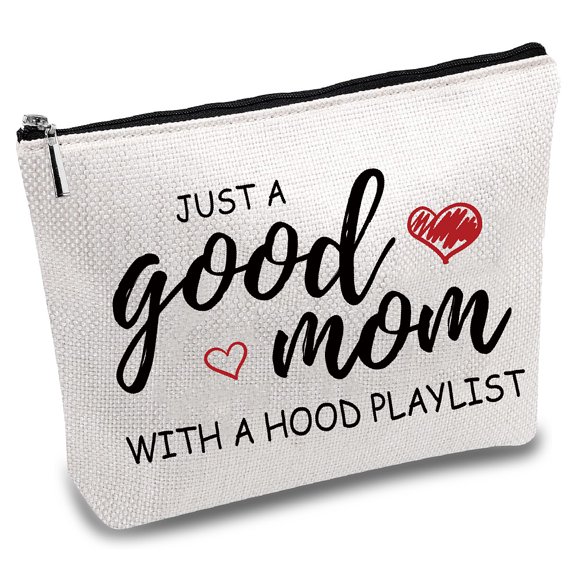 Polycotton Canvas Storage Bags Metal Zipper Pouches Rectangle with Pattern Word 18x25cm Pattern 2
