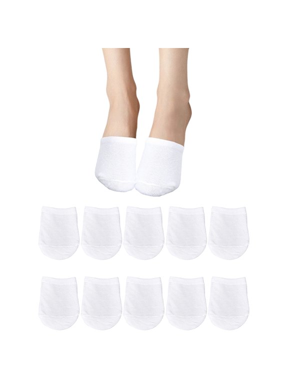 Polycotton Half Socks for Women White 115x85x1.5mm