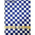 thumbnail image 1 of Polycotton Printed CHECKERED BLUE & WHITE Fabric / 60" Wide / Sold by the Yard, 1 of 2