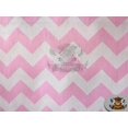 thumbnail image 1 of Polycotton Printed Fabric Large Chevron BABY PINK WHITE / 60" Wide / Sold by the yard, 1 of 1