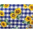 thumbnail image 1 of Polycotton Printed Fabric SUNFLOWER PICNIC BLUE / 60" Wide / Sold by the yard, 1 of 1