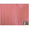thumbnail image 1 of Polycotton Printed STRIPE RED Fabric / 60" Wide / Sold by the Yard, 1 of 1