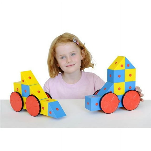 Educational Advantage 3D Magnetic Blocks, Assorted Colors, Set of 20
