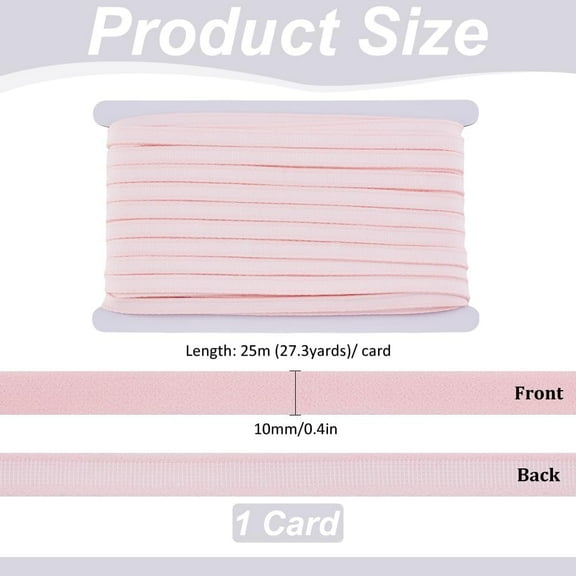 Polyester 27.3 Yards Pink Corset Boning Casing 3/8inch Replacement Bra Cover Band Ribbon Bra Plush Underwire Channeling Tape for Sewing Accessories DIY Wedding Handmade Clothing