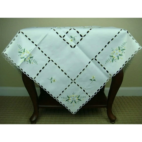 Polyester 33 Polyester Embroidered Tablecloth Night Stand Side Table Cover