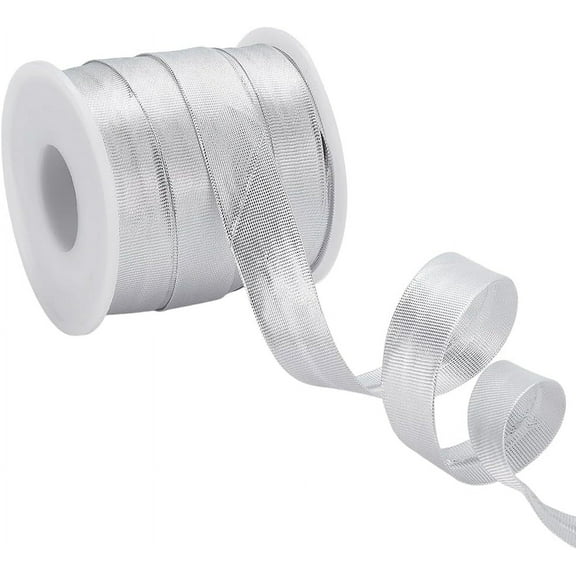 Polyester 35M Imitation Silk Fibre Piping Ribbon Satin Fold Over Ribbon Clothes Accessories Gainsboro 5/8 inch(16mm)