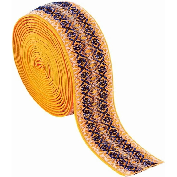 Polyester 5 yard 5 yard Coral Boho Jacquard Ribbon 2inch Woven Ethnic Geometric Ribbon Trim Vintage Embroidery Polyester Ribbons for Sewing Handmade bag Gift Wrapping Clothing Decoration