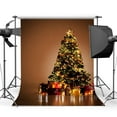 thumbnail image 1 of Polyester 5x7ft Photography Backdrop Christmas Tree Xmas Gifts Shabby Grunge Wallpaper Interior Decoration Backdrops for Baby Kids Adults Happy New Y, 1 of 3