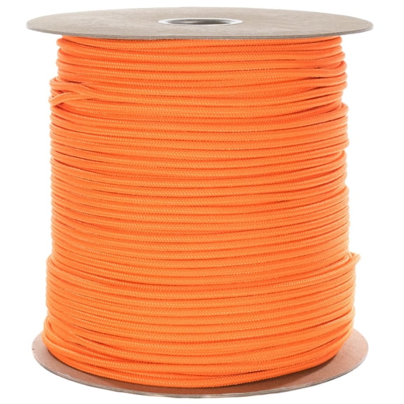 Polyester Accessory Cord - 6mm - Neon Orange - 25 Feet