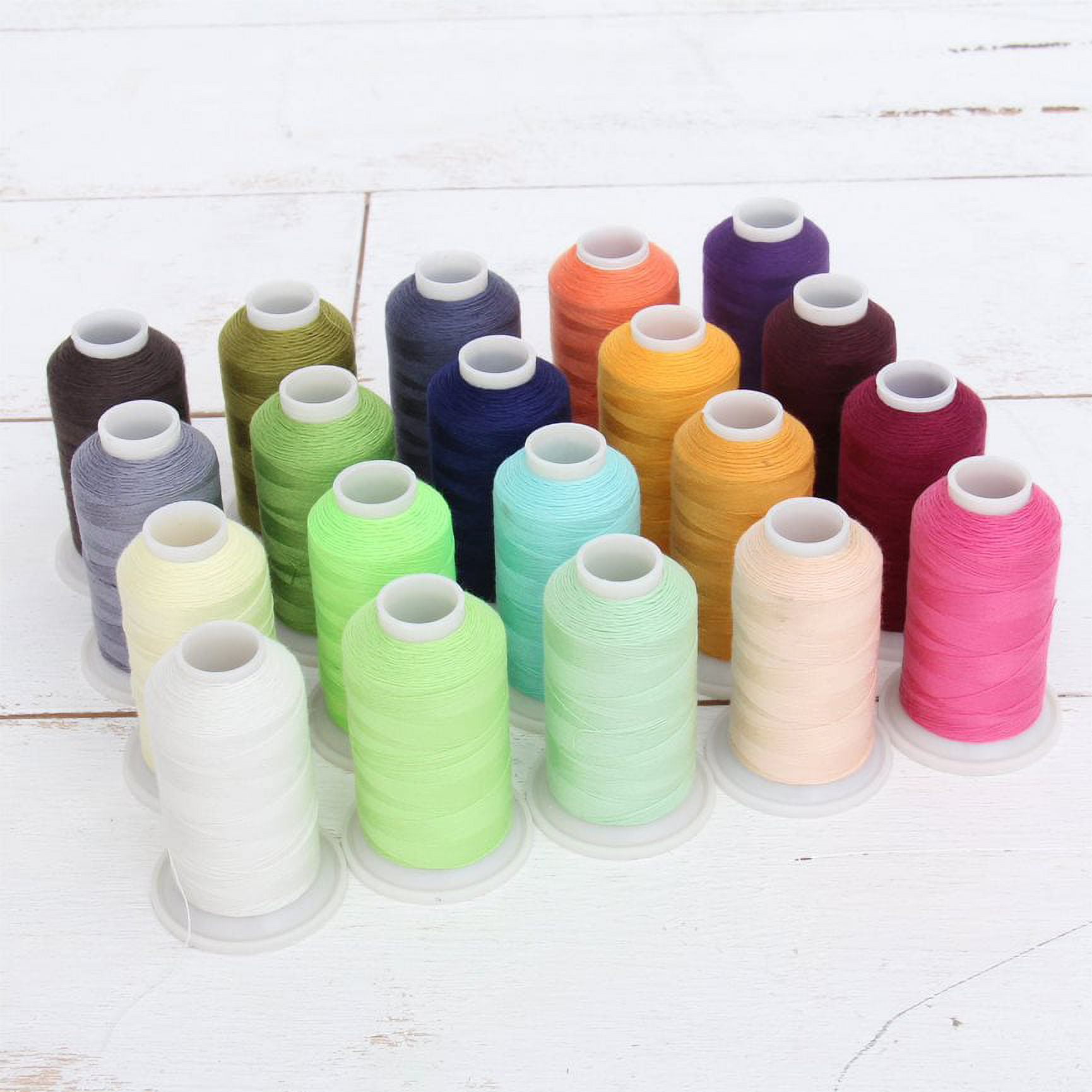 Polyester All-Purpose Sewing Thread 11 Cone Neutral Shades Set - 600m Cones  - Strong Lint Free Spun Polyester - 50S/3 Weight 