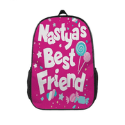 Polyester Backpack FSMYJJZY Like Nastya Print Backpack, School Travel Backpack with Padded Straps and Side Storage Pockets
