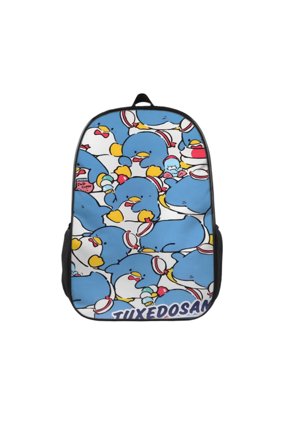 Polyester Backpack FSMYJJZY Tuxedo Sam Print Backpack, School Travel Backpack with Padded Straps and Side Storage Pockets