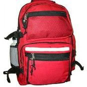 Polyester Backpack w/bottle 19"x13"x8" Red (12 Units Included)