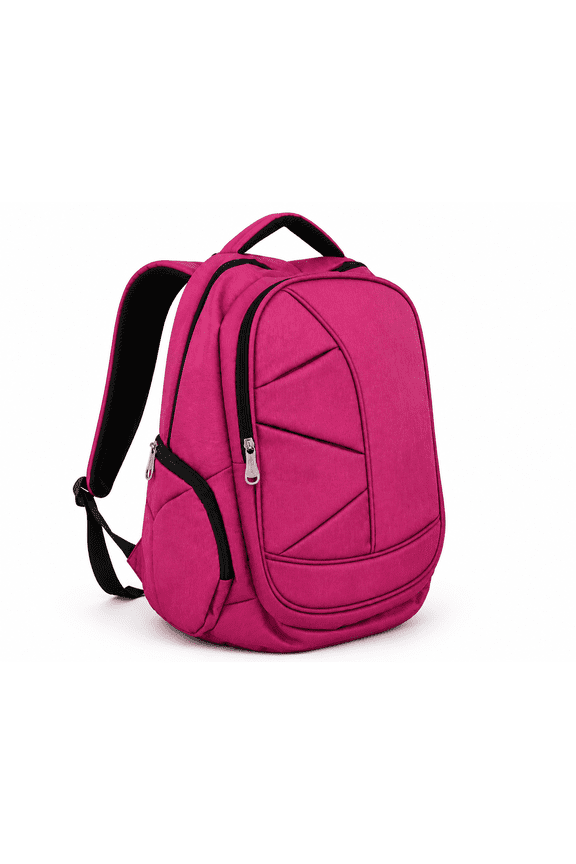 Polyester Backpack with Multiple Compartments, Pink