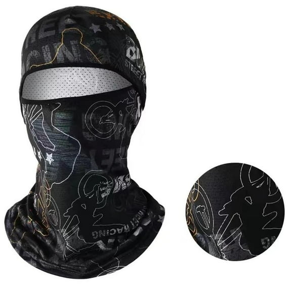 Polyester Balaclava Sun UV Protection Face Mask for Motorcycle, Fishing, Cycling - Lightweight, Breathable and Adjustable