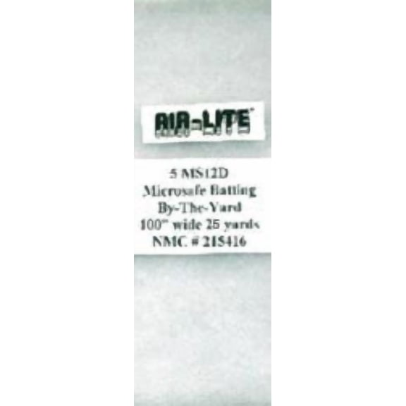 Air Lite Medium to High Loft Polyester Double-Rolled Batting, 100" x 25 yds