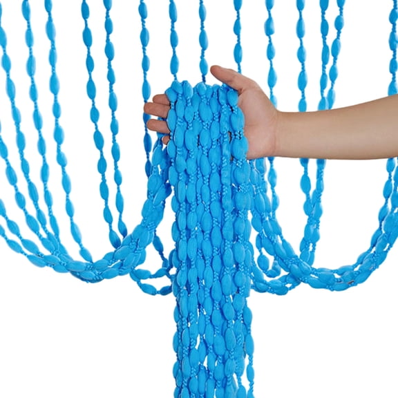 Polyester Beaded Doorway Curtains Party Decoration Adjustable Length Fabric Fringes Tassels Drapery Room Divider Panel