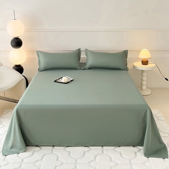 Polyester Bed Sheet Queen Size Washable Soft Microfiber Fitted Sheet with Deep Pocket Elastic Corner for Bedroom Home Decor Essentials