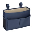thumbnail image 1 of Cotton Linen Bedside Hanging Storage Caddy with Multiple Pockets, Large Capacity Headboard Organizer Bag for Phone Remote Tablet Book Glasses, Dorm Bedroom Space Saver, 1 of 5