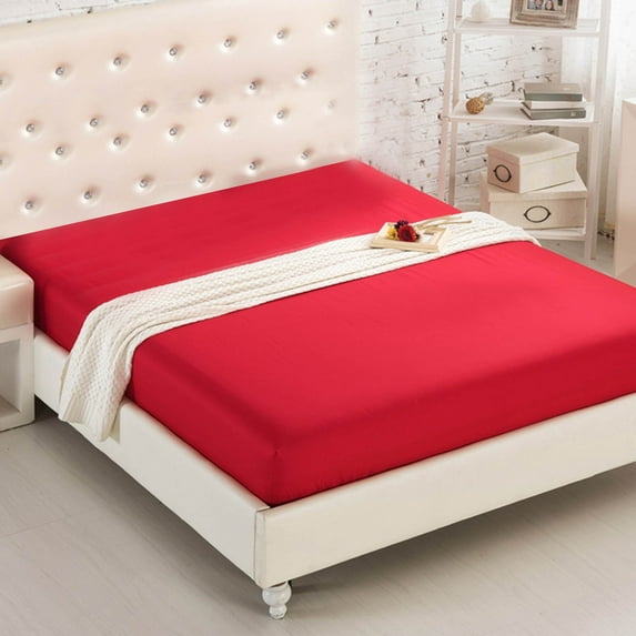 Polyester Bedspread with Elastic Edges, Soft Brushed Bed Cover, Mattress Protective Cover, Waterbed Sheet, Machine Washable, Multiple Colors