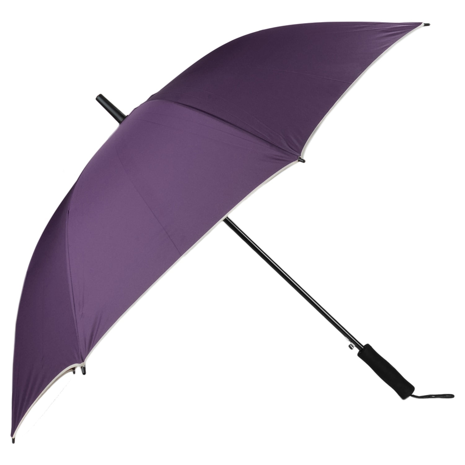 Polyester Beige Trim Automatic Rain and UV Ray Resistant 8 Framed Travel Two Person Long Umbrella