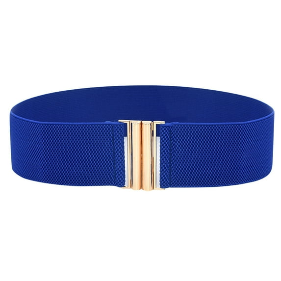 Polyester Belt, Belt, FNGZ Fashion Lady Wide Belt, Women's Wide Elastic Belt with Buckle Waist, Stretch for Dresses