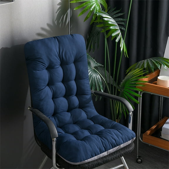 Polyester Bench Cushion 94x44cm Solid Color Cushion Office Chair Cushion with Foam Padding Recliner Rocking Chair Seat Pad(Navy Blue,1Pcs) NCHKUN