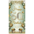 thumbnail image 1 of Polyester Birthday Banner Milestone Decoration 50th Celebration Reusable Party Photo Backdrop for Indoor Events Holiday Celebration, 1 of 7