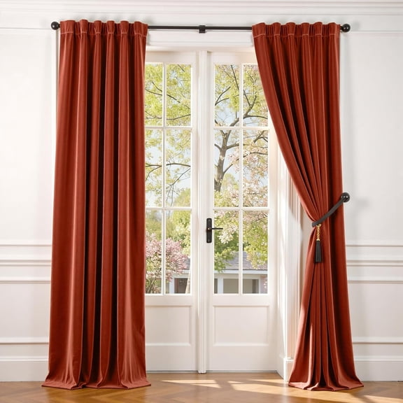Polyester Blackout Curtains Thermal Insulated Room Window Drapes Super Soft Luxury Curtains for Living Room Bedroom Rod Pocket 2 Panels, Olive Sage, 52" W x 96" L