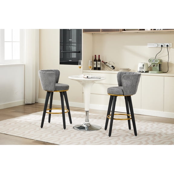 Polyester Blend Material - Swivel Plate & Padded Seat - Kitchen Counter - Pleasant Sitting Experience