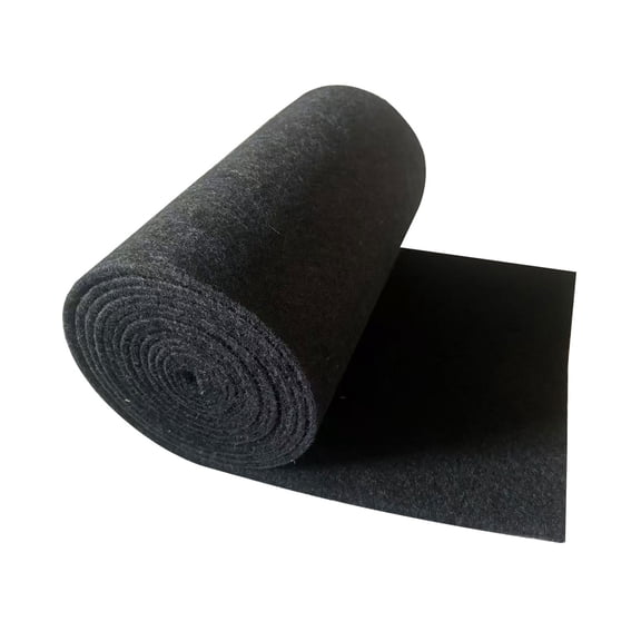 Polyester Boat Trailer Bunk Carpet in Black, Trimmable Roll Covering That Creates Contact Layer Between the Hull and Hard Bunk Face