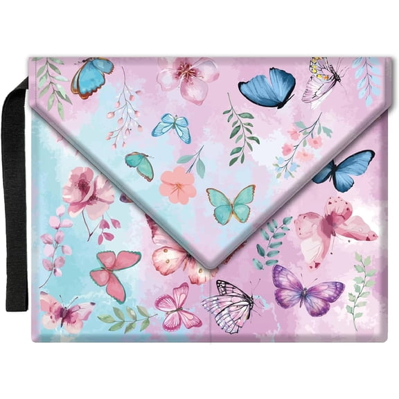 Polyester Book Cover Notebook Wraps with Hook and Loop Rectangle Butterfly 400~420x285~305mm Polyester