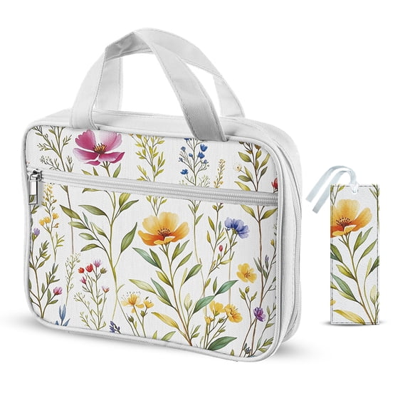 Polyester Book Cover Rectangle Flower 270x200x53mm