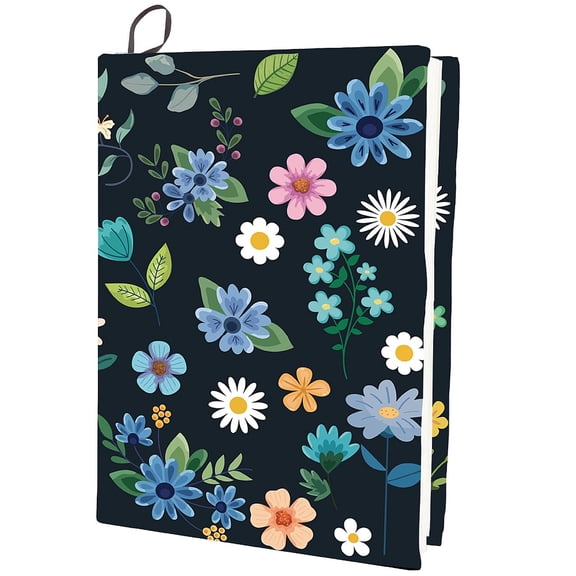 Polyester Book Covers Elastic Notebook Wraps Rectangle Flower 400x250mm Flower DIY