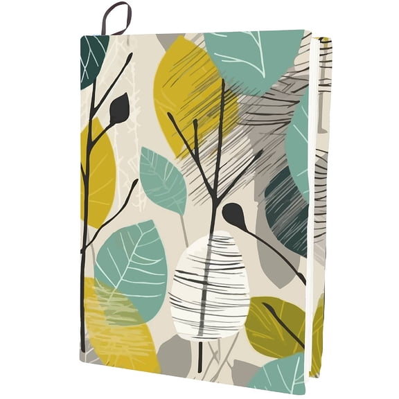 Polyester Book Covers Elastic Notebook Wraps Rectangle Leaf 400x250mm colorful