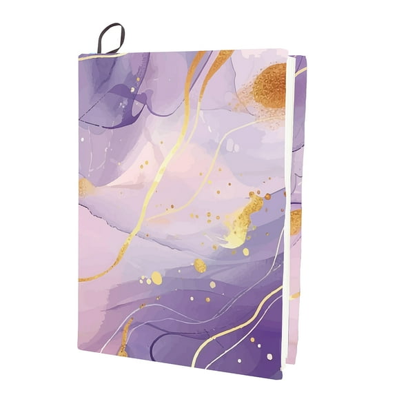 Polyester Book Covers Elastic Notebook Wraps Rectangle Marbling 400x250mm