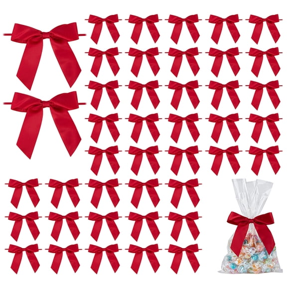 Polyester Bowknot Gift Box Packing Decorations Red 302-305mm