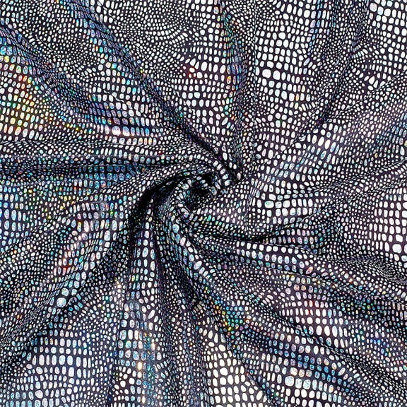 Polyester Bronzing Fabric 65.4 x36 Inch Soft Embossed Fabric for Sewing Crafts DIY Handbags Wallets Clothing Decoration Bows Making (Bronzing) Black