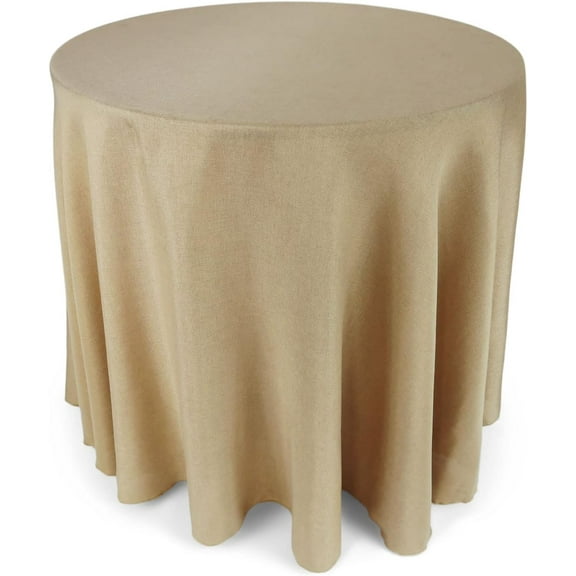 Polyester Burlap Tablecloth Overlay Faux Jute Table Cover