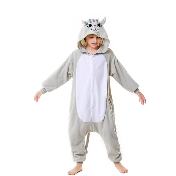 Polyester CANASOUR Cat Onesie Kids Animal Pajamas Cartoon Cospaly Comfy Suit for Girls and Boys 8-10 Years